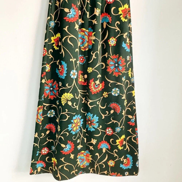 Vintage Boho  Colourful Madarin Collar Sleeveless Maxi Dress - Picture 5 of 6